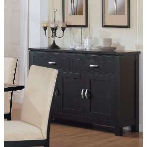  Contemporary Style Black Finish Sideboard Buffet/Server 