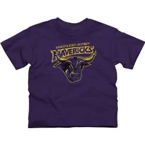  Minnesota State Mavericks Youth Distressed Primary T Shirt 