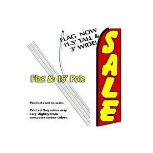  SALE (Red/Yellow) Feather Banner Flag Kit (Flag & Pole 