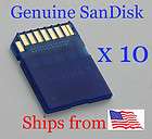 10 x new genuine sandisk 128mb sd memory card digital
