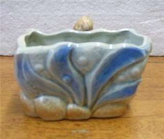 Vintage Japanese hand painted small mermaid china / ceramic vase 