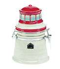 Lighthouse Hinged Jar Quality Cookie Stash Ocean Waters