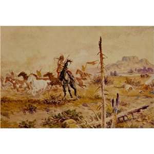  Killing of John M. Bozeman by Olaf C. Seltzer, 17 x 20 