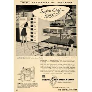 1956 Ad New Departure Ball Bearings Super Chef Mom   Original Print Ad