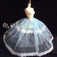 Princess Petticoat Underskirt for Barbie Doll Blue #U39  