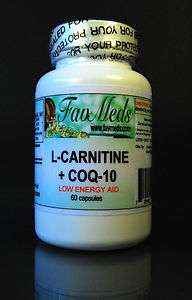 Carnitine 600mg + Coq 10   60 capsules 729440978952  