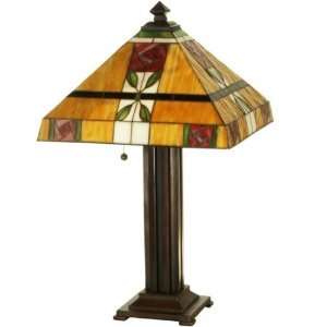  Meyda Tiffany 81073 Table Lamp, Burgundy Beige: Home 
