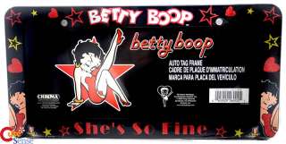 Betty Boop License Plate Frame /Auto Car Accesories  