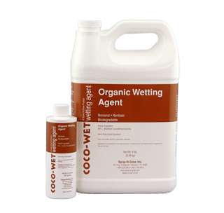 container of spray n grow coco wet organic wetting agent