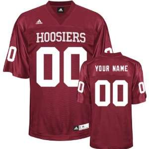 Indiana Hoosiers Youth Football Jersey: Youth Red adidas Customizable 