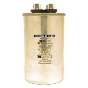  CAPACITOR 80+5 MFD 370 VAC ROUND DIRECT REPLACEMENT FOR 