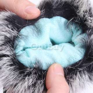 Free Shipping Women Winter Warm Rabbit Fur & PU Leather Full Finger 