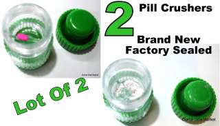 Green Sturdy Pill Medicine Tablet CRUSHER POWDER EZ  