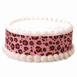 Pink Leopard EDIBLE DESIGN PRINT CAKE DECORATION IMAGE  