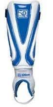 WILSON MLS SOFT SHELL BLUE AND WHITE SOCCER SHIN GUARDS  