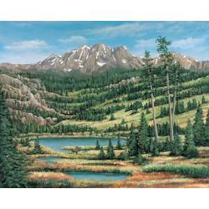   Pre pasted Wall Mural Mountain Scenic, 48 Inch Height x 60 Inch Width