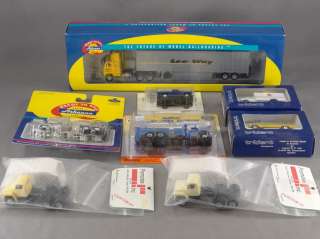 DTD   HO SCALE LOT   8 ATHEARN PROMOTEX TRIDENT CEMENT TRUCK TRAILER 