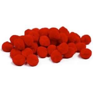  100 Red Craft Pom Poms (1/2) Arts, Crafts & Sewing