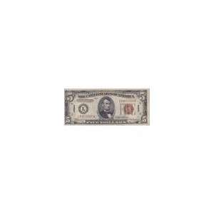  1934A Hawaii $5 Federal Reserve Note, VF Toys & Games