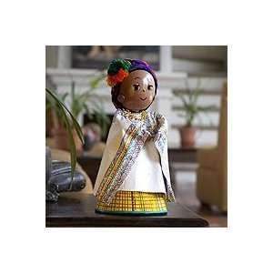  NOVICA Pinewood and cotton display doll, San Cristobal 
