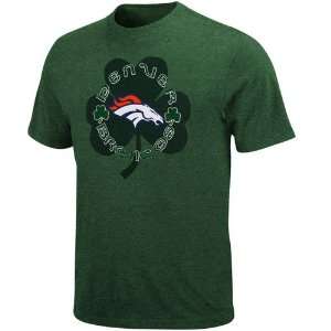  NFL Denver Broncos Green Celtic Fan Heathered T shirt 