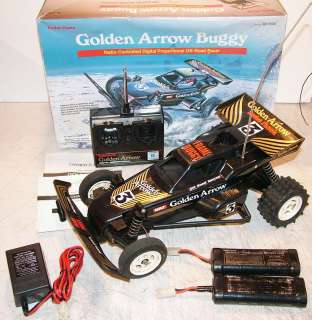   Radio Shack Golden Arrow RC Buggy with Box Batteries Manual Charger