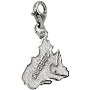   Charms Quebec Charm with Lobster Clasp, Sterling Silver Jewelry
