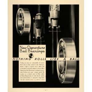   New Departure Manufacturing Co Rolling Ball Bearings   Original Print