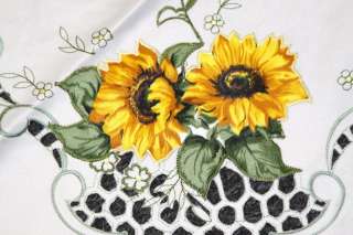 Elegant Gorgerous Embroidered 36 Square tablecloth  