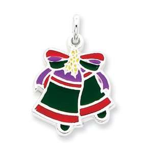  Sterling Silver Bells Enameled Charm in Gift Box Jewelry