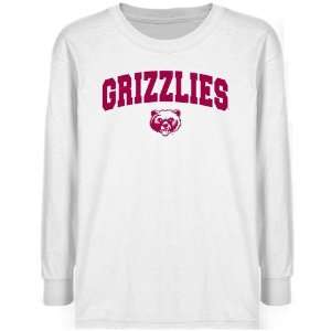  Montana Grizzlies Youth White Logo Arch T shirt  Sports 