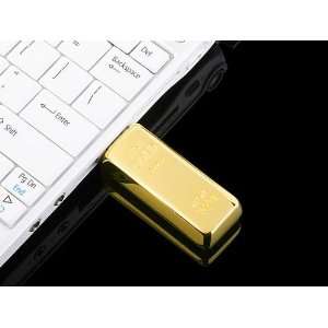 Gold Rush Flash Drive   Gold Bar Bullion 2GB USB 