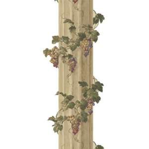 Grape Architectural Column Golden Die Cut Wallpaper Border by 4Walls 