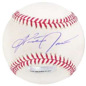  Austin Jackson Autographed Baseball (Stained) (DACW COA 