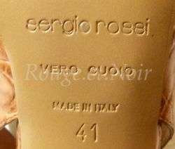 1K SERGIO ROSSI genuine CROCODILE slingback heels 41/10  