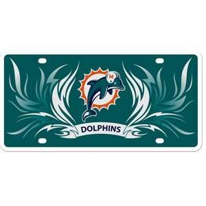  NFL Miami Dolphins License Plate Flame: Sports & Outdoors