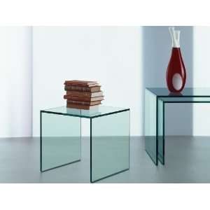  Trio Modern Glass Nesting Side Tables by Tonelli