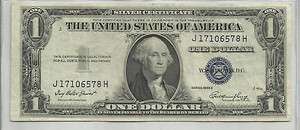 SERIES 1935 E~~$1 SILVER CERTIFICATE~~AU~~BLUE SEAL  