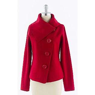 Boiled Wool Jacket With Collar  Covington Clothing Womens Jackets 