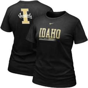  Nike Idaho Vandals Ladies Practice T shirt   Black Sports 
