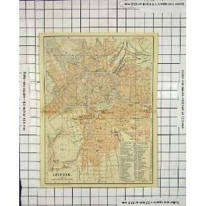  Antique Map Germany Street Plan Leipzig Rosenthal: Home 