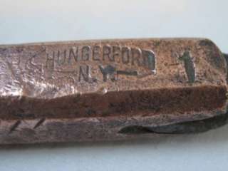 Antique Soldering Iron Hungerford N.Y. Copper Tip/Wood Handle Vintage 