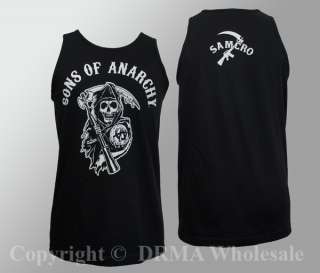 Authentic SONS OF ANARCHY Reaper Logo 2 Side Tank Top shirt S M L XL 