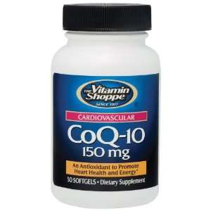  Vitamin Shoppe   Coq 10, 150 mg, 50 softgels Health 