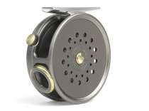 NEW HARDY PERFECT 3 1/8 5/6 WT. LH RETRIEVE FLY REEL BLACK COLOR WITH 
