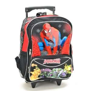  Christmas Gift   Marvel Spiderman Large Rolling Backpack 