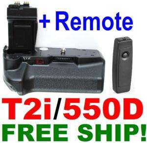 Battery Grip For Canon EOS Rebel T2i / 550D + IR Remote  