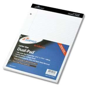  Evidence® White Dual Pad with Medium Rule, 8 1/2 x 11 3/4 