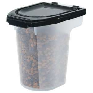 IRIS Airtight Pet Food Container, 6 Pound, Clear/Black  