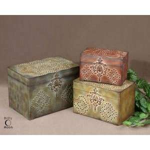  Uttermost Hobnail Decorative Boxes (Set of 3) Kitchen 